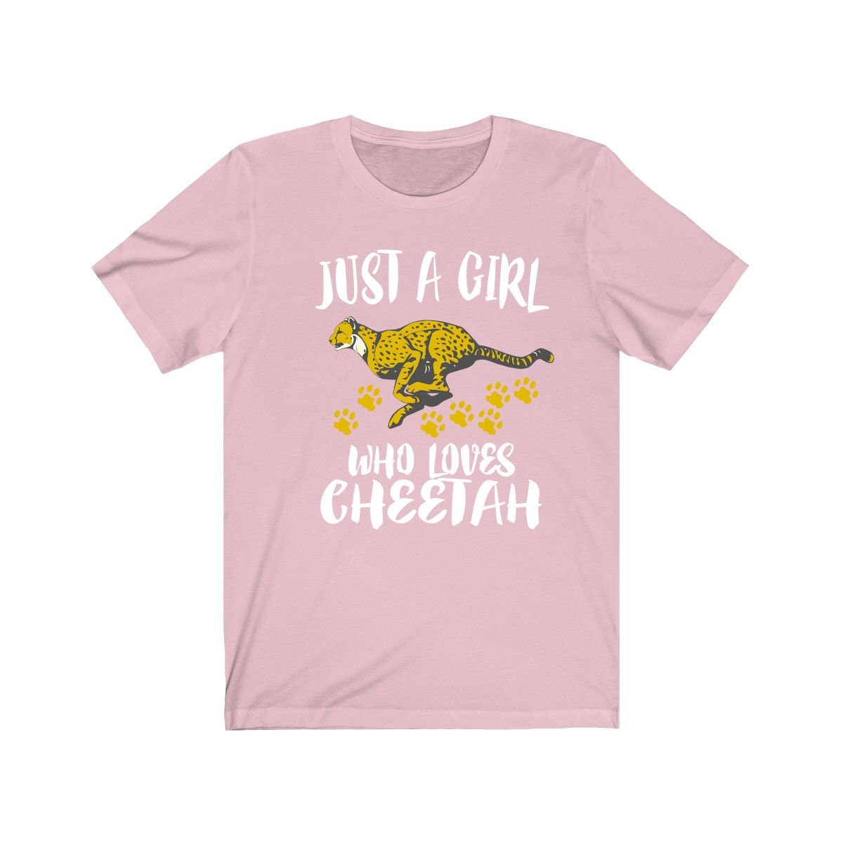 Just A Girl Who Loves Cheetah Shirt, Cheetah Shirt, Cheetah Lover Shirt, African Cheetah, Animal Adult Toddler Infant Kids Gift T-Shirt Image 2