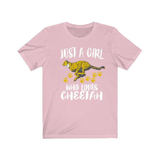 Just A Girl Who Loves Cheetah Shirt, Cheetah Shirt, Cheetah Lover Shirt, African Cheetah, Animal Adult Toddler Infant Kids Gift T-Shirt Image 2