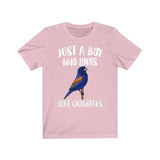 Just A Boy Who Loves Blue Grosbeaks Shirt, Blue Grosbeak Lover Shirt, Birding Shirt, Bird Lover Gift, Animal Adult Toddler Kids T-Shirt Image 4