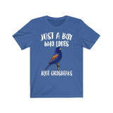 Just A Boy Who Loves Blue Grosbeaks Shirt, Blue Grosbeak Lover Shirt, Birding Shirt, Bird Lover Gift, Animal Adult Toddler Kids T-Shirt Image 3