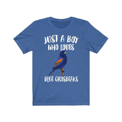 Just A Boy Who Loves Blue Grosbeaks Birds Shirt - blue grosbeak print design