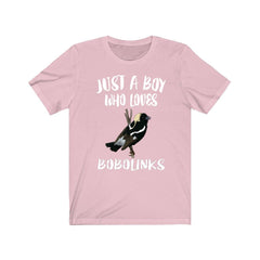 Just a boy who loves bobolinks grassland migratory songbird tee