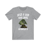 Just A Boy Who Loves Bonsai Shirt, Bonsai Lover Shirt, Bonsai Shirt, Bonsai Lover Gift, Animal Adult Toddler Kids T-Shirt Image 1