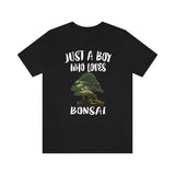 Just A Boy Who Loves Bonsai Shirt, Bonsai Lover Shirt, Bonsai Shirt, Bonsai Lover Gift, Animal Adult Toddler Kids T-Shirt Image 3