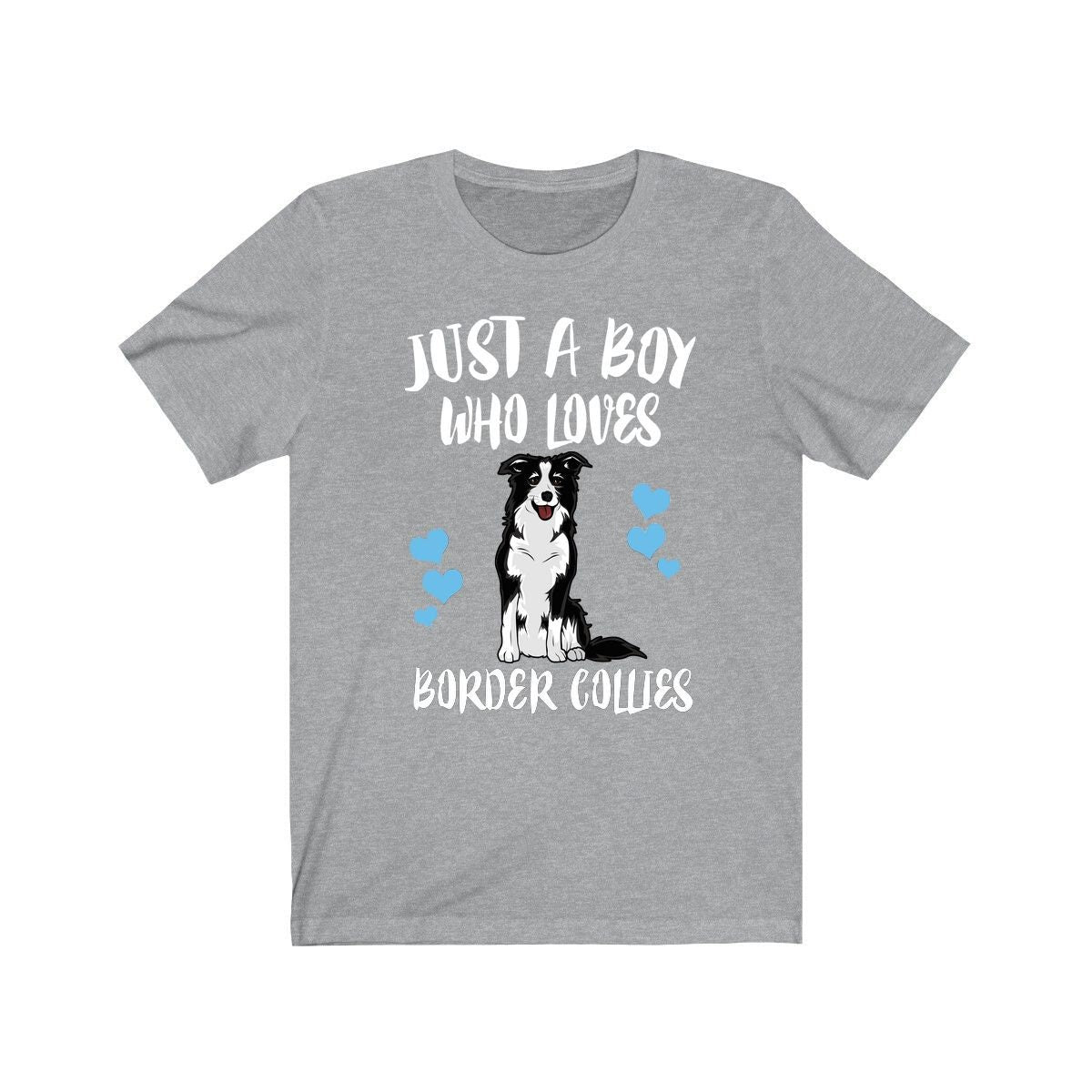 Just A Boy Who Loves Border Collies Shirt, Border Collie Lover Shirt, Border Collie Shirt, Dog Lover Gift, Animal Adult Toddler Kids T-Shirt Image 1