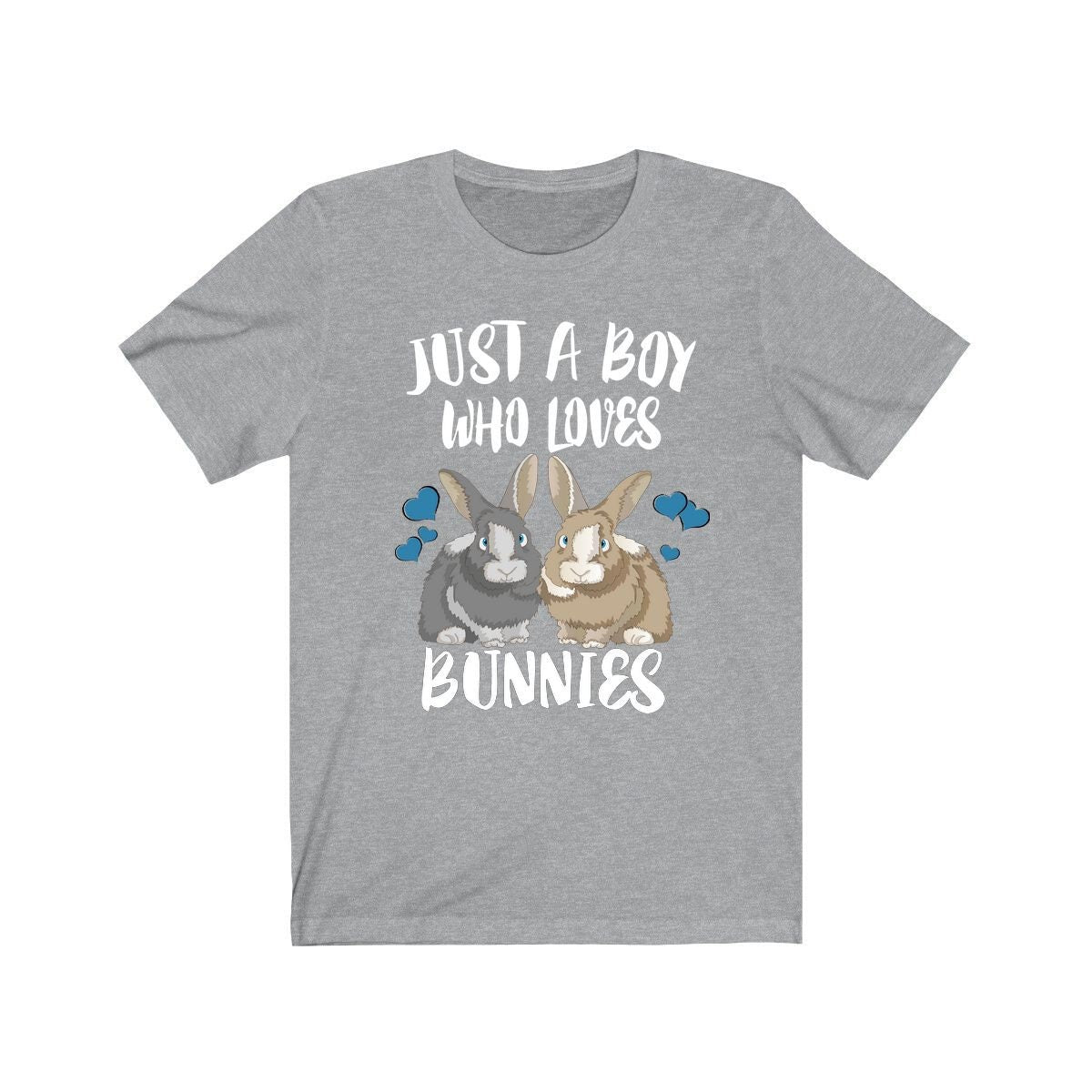 Just A Boy Who Loves Bunnies Rabbit Shirt, Bunny Lover Shirt, Bunny Shirt, Bunny Lover Gift, Animal Adult Toddler Kids T-Shirt Image 2