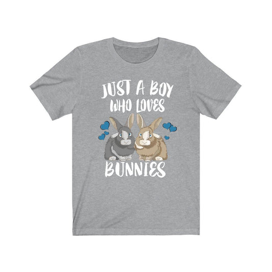 Just A Boy Who Loves Bunnies Rabbit Shirt, Bunny Lover Shirt, Bunny Shirt, Bunny Lover Gift, Animal Adult Toddler Kids T-Shirt Image 2