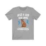 Just A Boy Who Loves Caracals Cats Shirt, Caracal Lover Shirt, Caracal Shirt, Cat Lover Gift, Animal Adult Toddler Kids T-Shirt Image 2