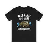 Just A Boy Who Loves Carpet Pythons Shirt, Carpet Python Lover Shirt, Snake Shirt, Python Lover Gift, Animal Adult Toddler Kids T-Shirt Image 3