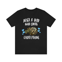Just A Boy Who Loves Carpet Pythons Shirt - Carpet Python print design