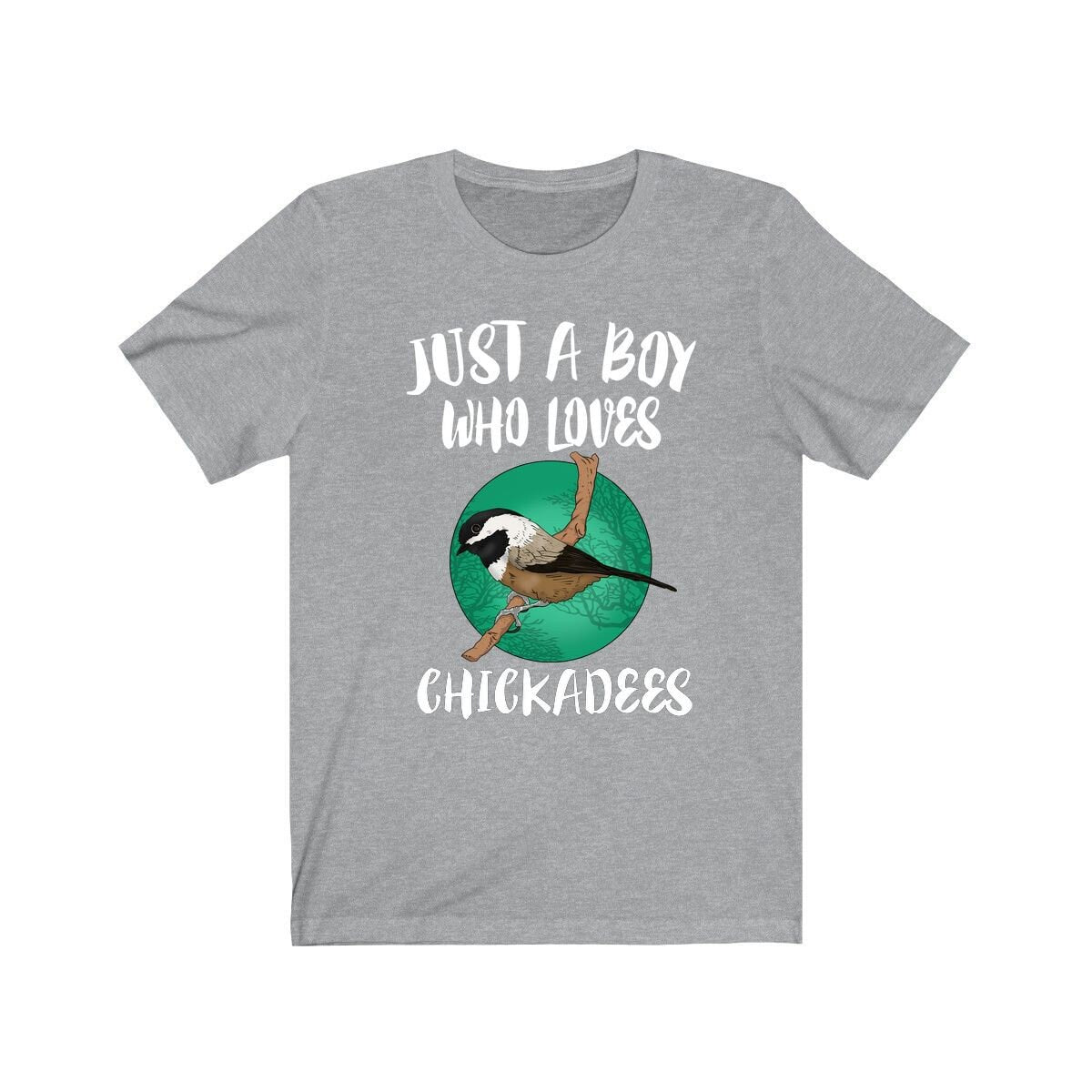 Just A Boy Who Loves Chickadees Shirt, Chickadee Lover Shirt, Birding Shirt, Chickadee Shirt, Bird Lover Gift, Animal Adult Kids T-Shirt Image 2