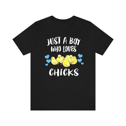 Just a boy who loves chicks fluffy baby chicken farm lover tee