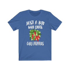 Just A Boy Who Loves Chili Peppers Shirt - chili pepper print design