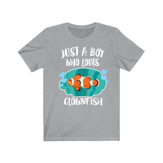 Just a boy who loves clownfish coral reef anemone fish tee