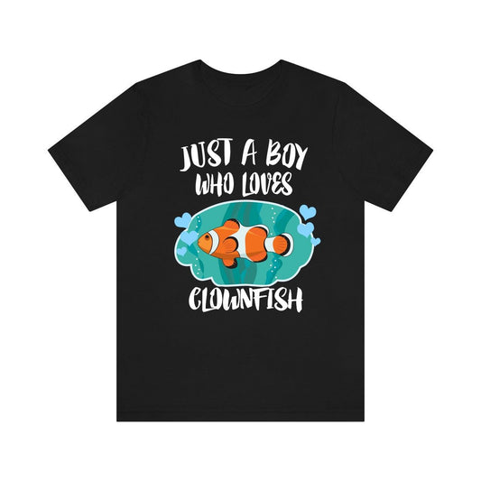Just a boy who loves clownfish coral reef anemone fish tee