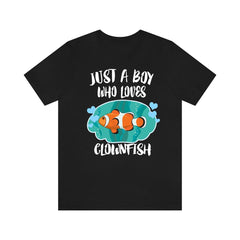 Just a boy who loves clownfish coral reef anemone fish tee