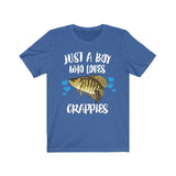 Just A Boy Who Loves Crappies Fish Shirt, Crappie Lover Shirt, Fish Shirt, Fish Lover Gift, Animal Adult Kids T-Shirt Image 3