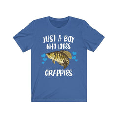Just A Boy Who Loves Crappies Fish Shirt - crappie print design