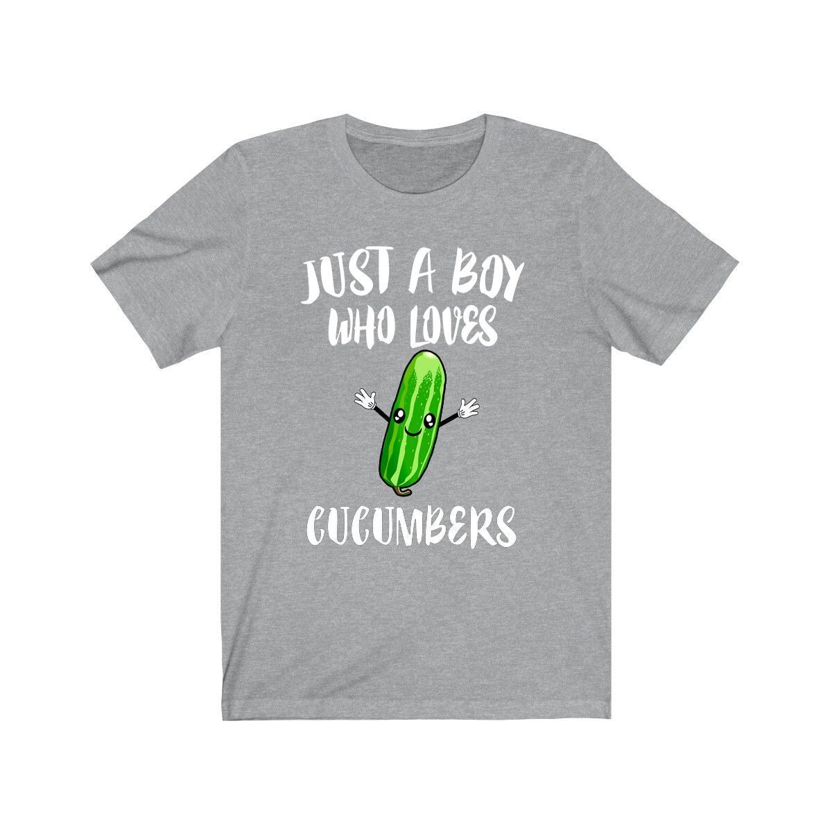 Just A Boy Who Loves Cucumbers Shirt, Cucumber Lover Shirt, Vegan Shirt, Vegetable Lover Gift, Animal Adult Kids T-Shirt Image 2
