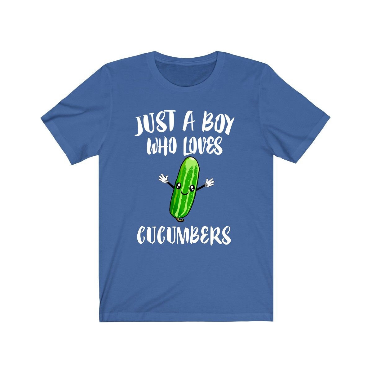 Just A Boy Who Loves Cucumbers Shirt, Cucumber Lover Shirt, Vegan Shirt, Vegetable Lover Gift, Animal Adult Kids T-Shirt Image 3
