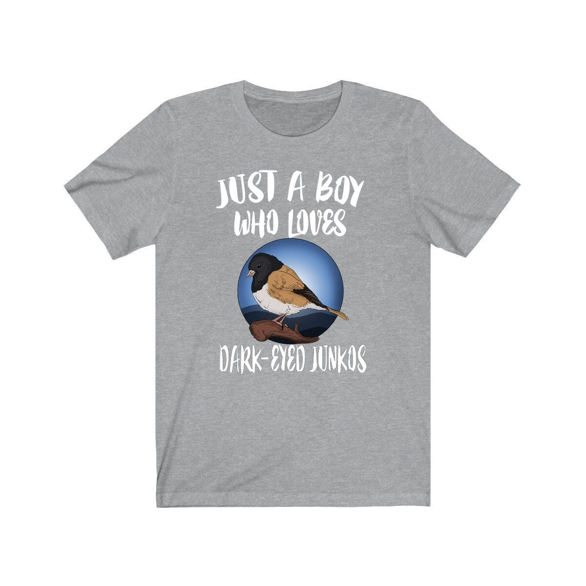 Just A Boy Who Loves Dark-eyed Juncos Birds Shirt, Bird Lover Shirt, Dark-eyed Junco Shirt, Birding Gift, Animal Adult Kids T-Shirt Image 1