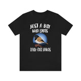 Just A Boy Who Loves Dark-eyed Juncos Birds Shirt, Bird Lover Shirt, Dark-eyed Junco Shirt, Birding Gift, Animal Adult Kids T-Shirt Image 2