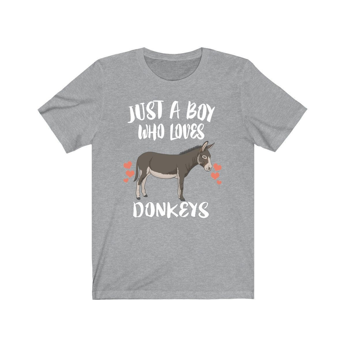 Just A Boy Who Loves Donkeys Shirt, Donkey Lover Shirt, Donkey Shirt, Donkey Gift, Animal Adult Kids T-Shirt Image 2