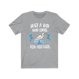 Just A Boy Who Loves Yellow-billed Egrets Shirt, Egret Lover Shirt, Birding Shirt, Bird Gift, Animal Adult Kids T-Shirt Image 2