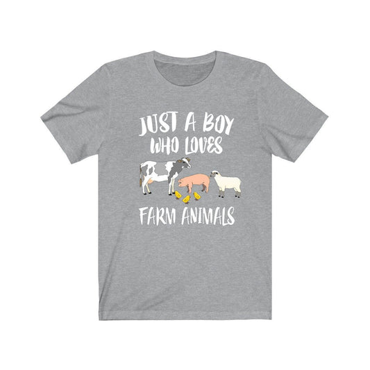 Just A Boy Who Loves Farm Animals Shirt - farm animals print design