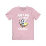 Just A Boy Who Loves Fireflies Shirt, Firefly Lover Shirt, Firefly Shirt, Firefly Gift, Animal Adult Kids T-Shirt Image 4