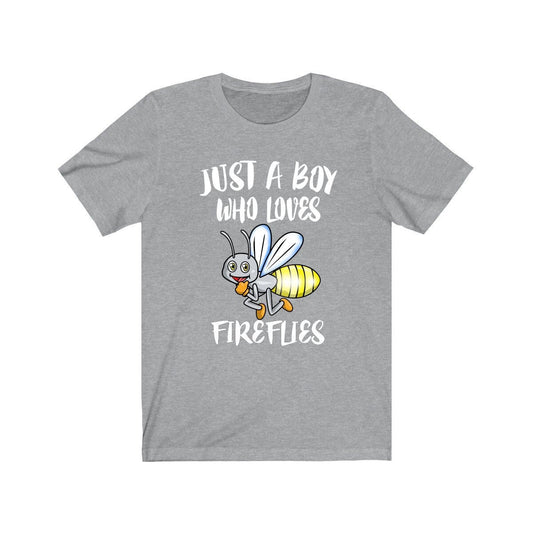 Just a boy who loves fireflies bioluminescent lightning bug tee