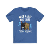 Just A Boy Who Loves French Bulldogs Shirt, French Bulldog Lover Shirt, Dog Shirt, Bulldog Lover Gift, Animal Adult Kids T-Shirt Image 2