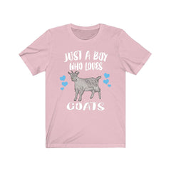Just A Boy Who Loves Goats Shirt - goat print design