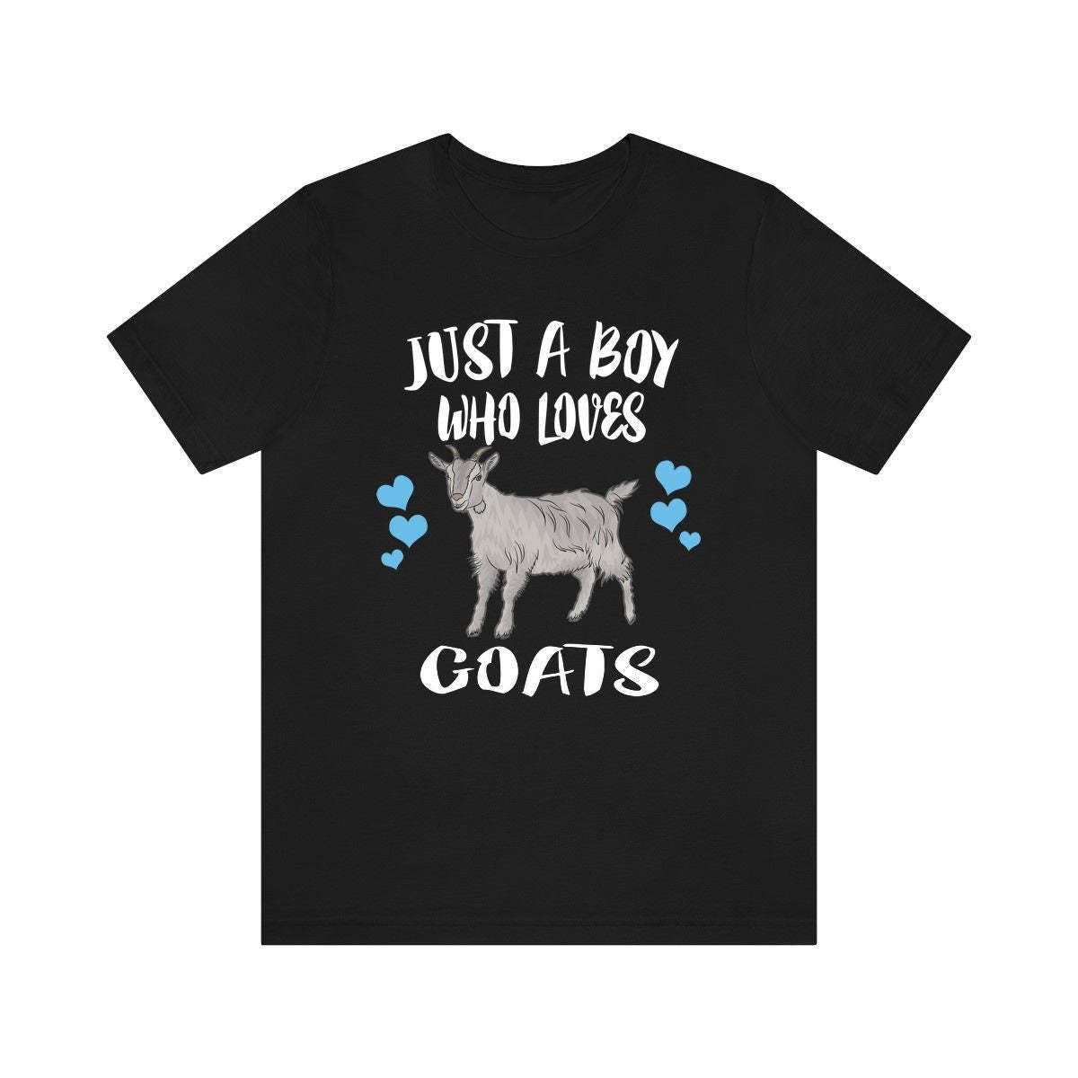 Just A Boy Who Loves Goats Shirt, Goat Lover Shirt, Goat Shirt, Goat Gift, Animal Adult Kids T-Shirt Image 1