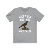 Just A Boy Who Loves Grackles Bird Shirt, Grackle Lover Shirt, Birding Shirt, Bird Gift, Animal Adult Kids T-Shirt Image 1