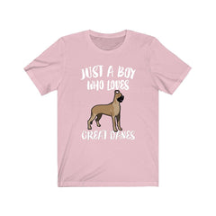 Just A Boy Who Loves Great Danes Shirt - Great Dane print design