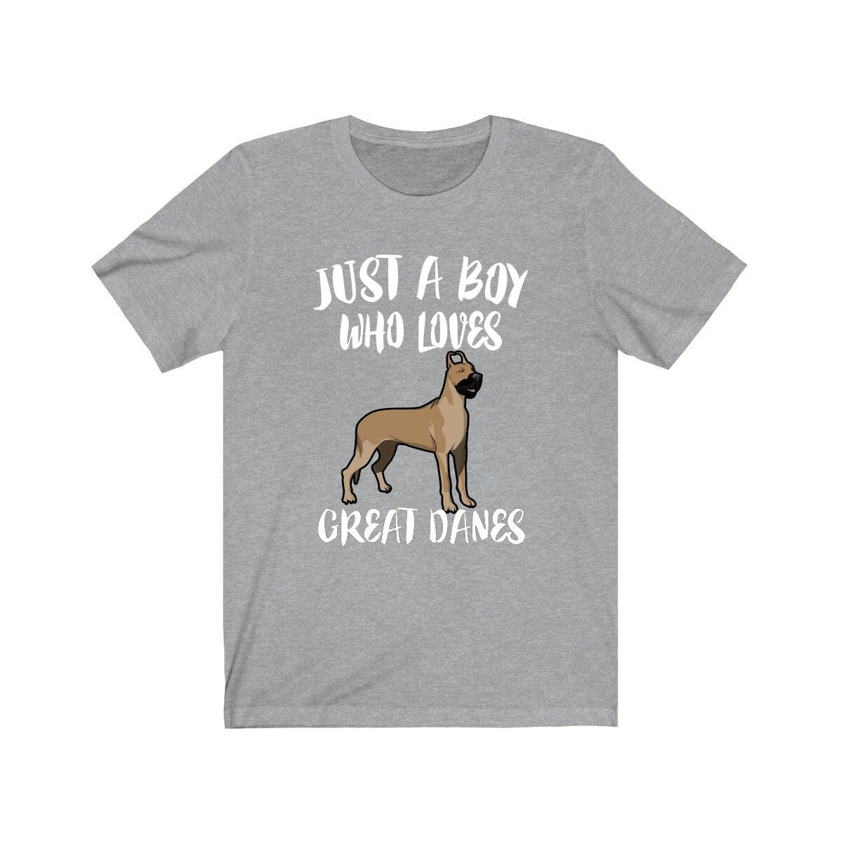 Just A Boy Who Loves Great Danes Shirt, Great Dane Lover Shirt, Dog Shirt, Dog Lover Gift, Animal Adult Kids T-Shirt Image 2