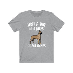 Just A Boy Who Loves Great Danes Shirt - Great Dane print design
