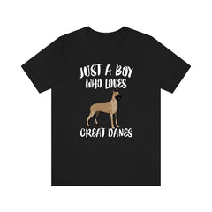 Just A Boy Who Loves Great Danes Shirt - Great Dane print design