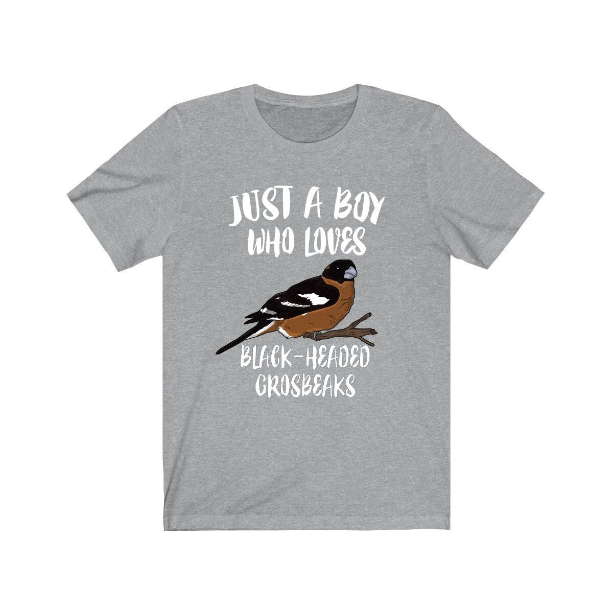 Just A Boy Who Loves Grosbeaks Bird Shirt, Grosbeak Lover Shirt, Birding Shirt, Bird Lover Gift, Animal Adult Kids T-Shirt Image 1