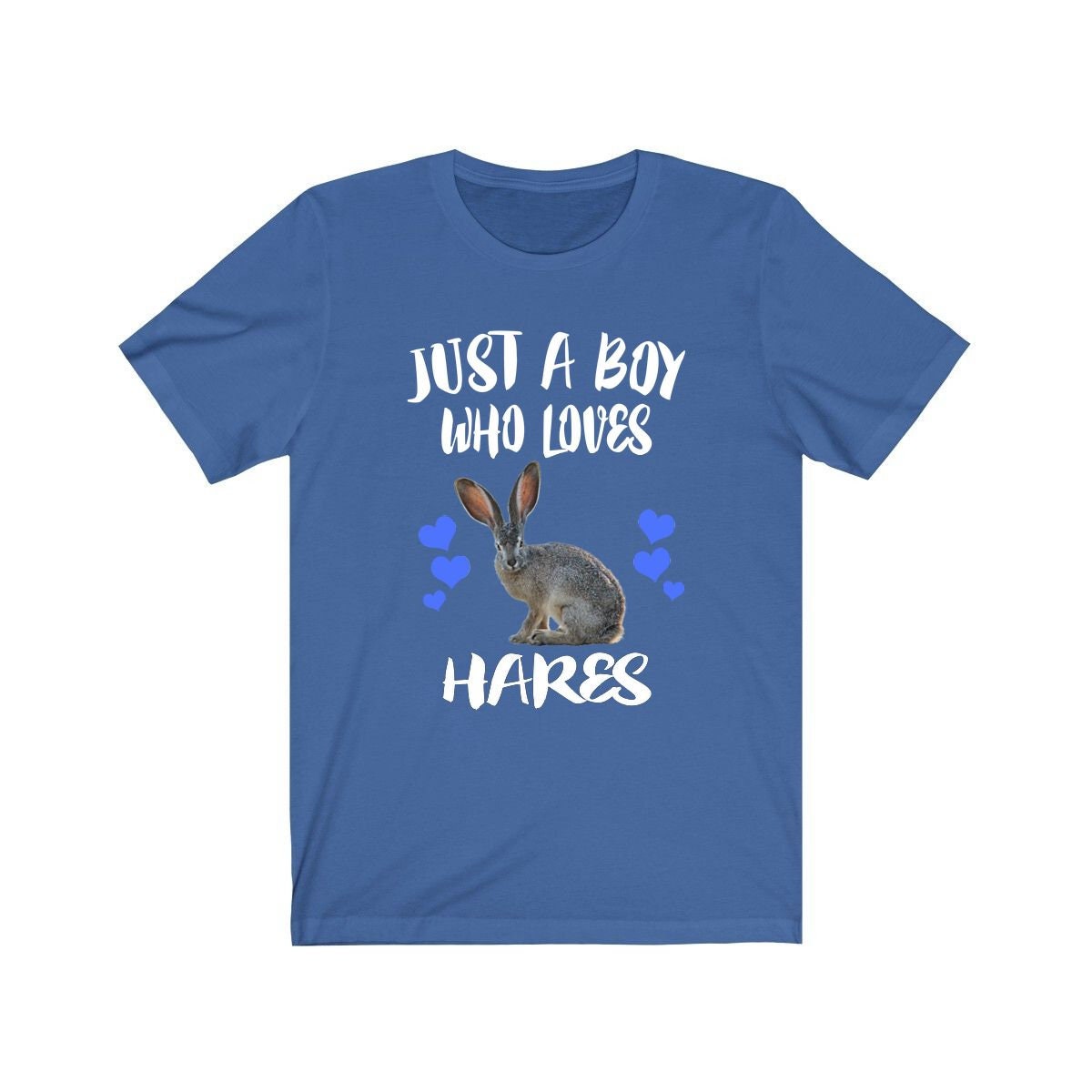 Just A Boy Who Loves Hares Shirt, Hare Lover Shirt, Rabbit Shirt, Hare Lover Gift, Animal Adult Kids T-Shirt Image 3