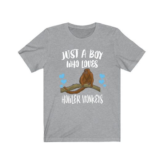 Just a boy who loves howler monkeys tropical rainforest primate tee