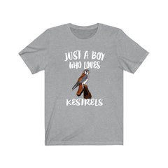 Just A Boy Who Loves Kestrels Birds Shirt - Kestrel print design