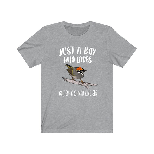 Just a boy who loves golden crowned kinglets tiny songbird tee