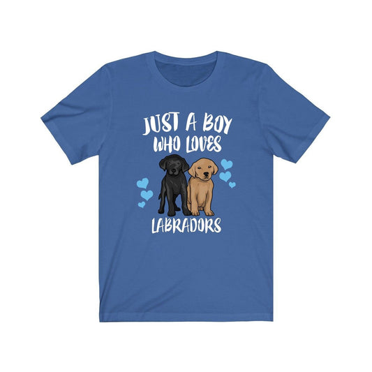 Just A Boy Who Loves Labradors Dogs Shirt - Labrador print design