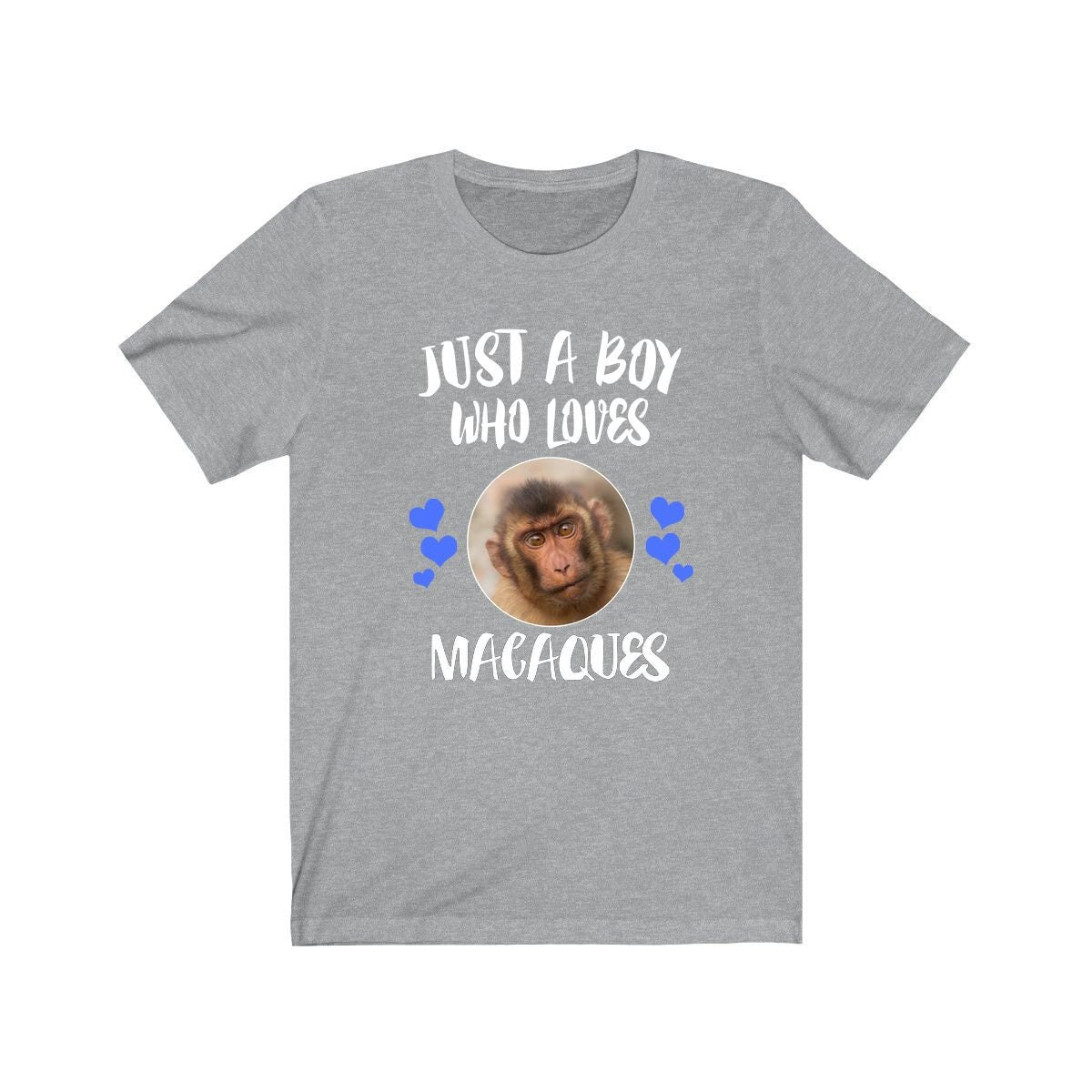 Just A Boy Who Loves Macaques Shirt, Macaque Lover Shirt, Macaque Shirt, Macaque Lover Gift, Animal Adult Kids T-Shirt Image 2