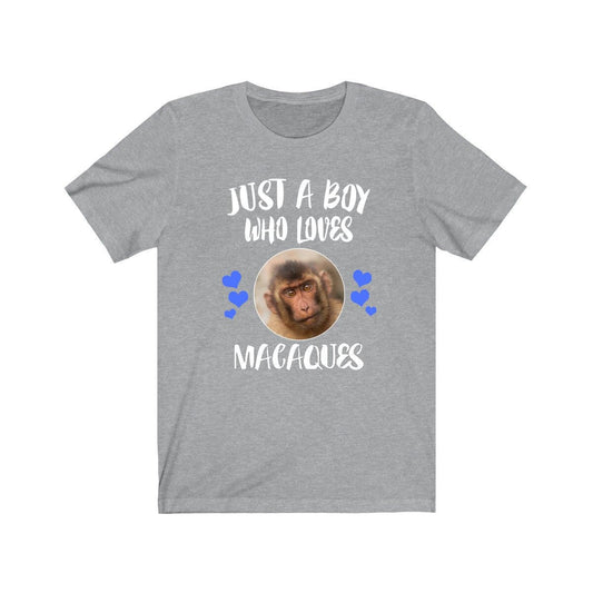 Just A Boy Who Loves Macaques Shirt - macaque print design