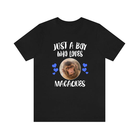 Just A Boy Who Loves Macaques Shirt - macaque print design