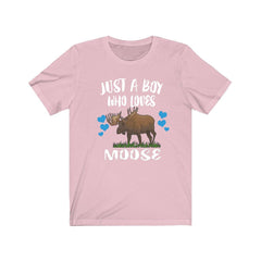 Just A Boy Who Loves Moose Shirt - moose print design