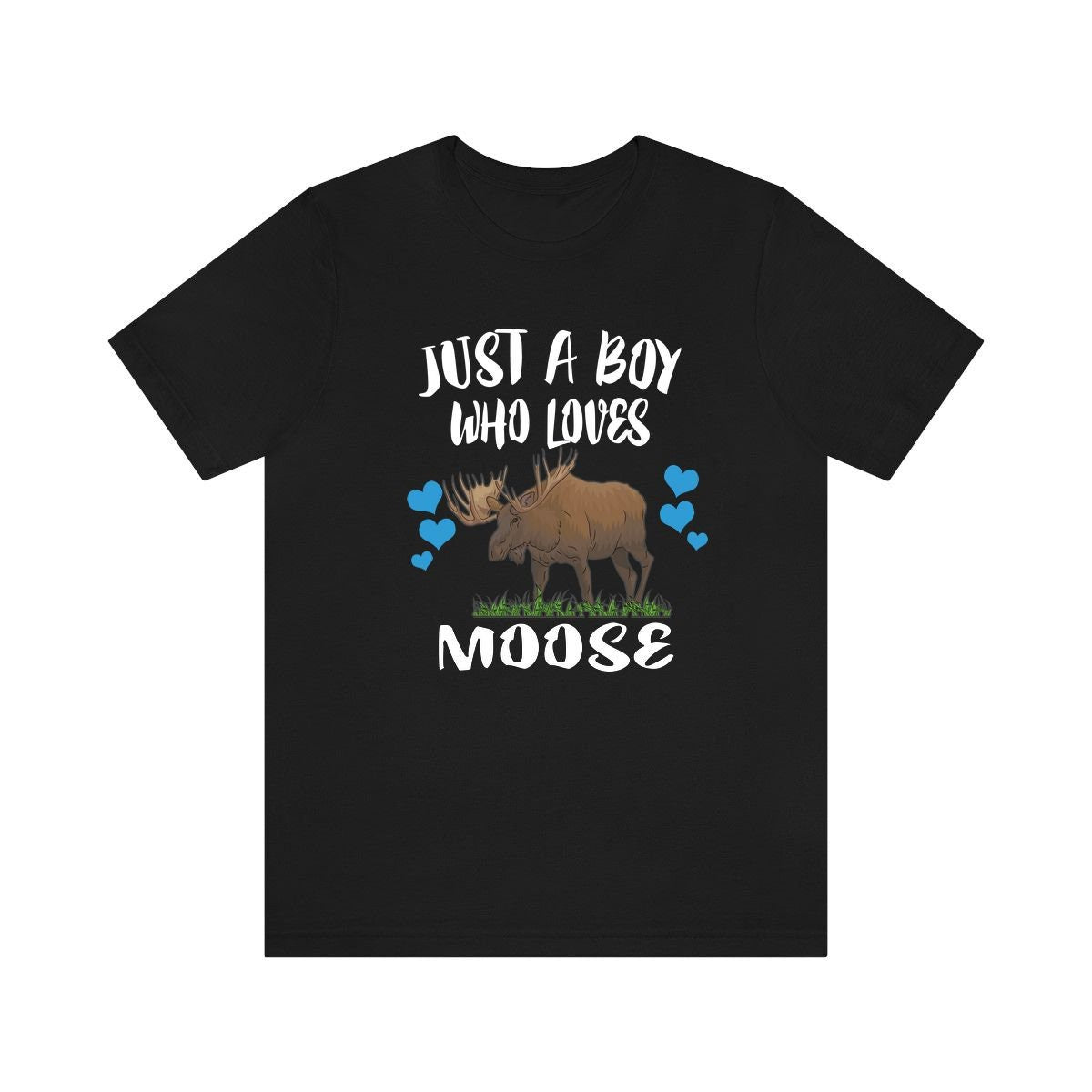 Just A Boy Who Loves Moose Shirt, Moose Lover Shirt, Moose Shirt, Moose Lover Gift, Animal Adult Kids T-Shirt Image 3